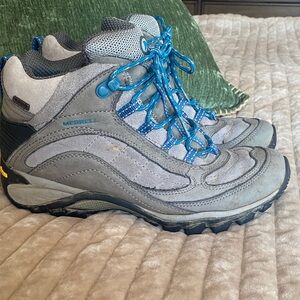 Merrell Gray and Blue Outdoor Hiking Boots 9.5